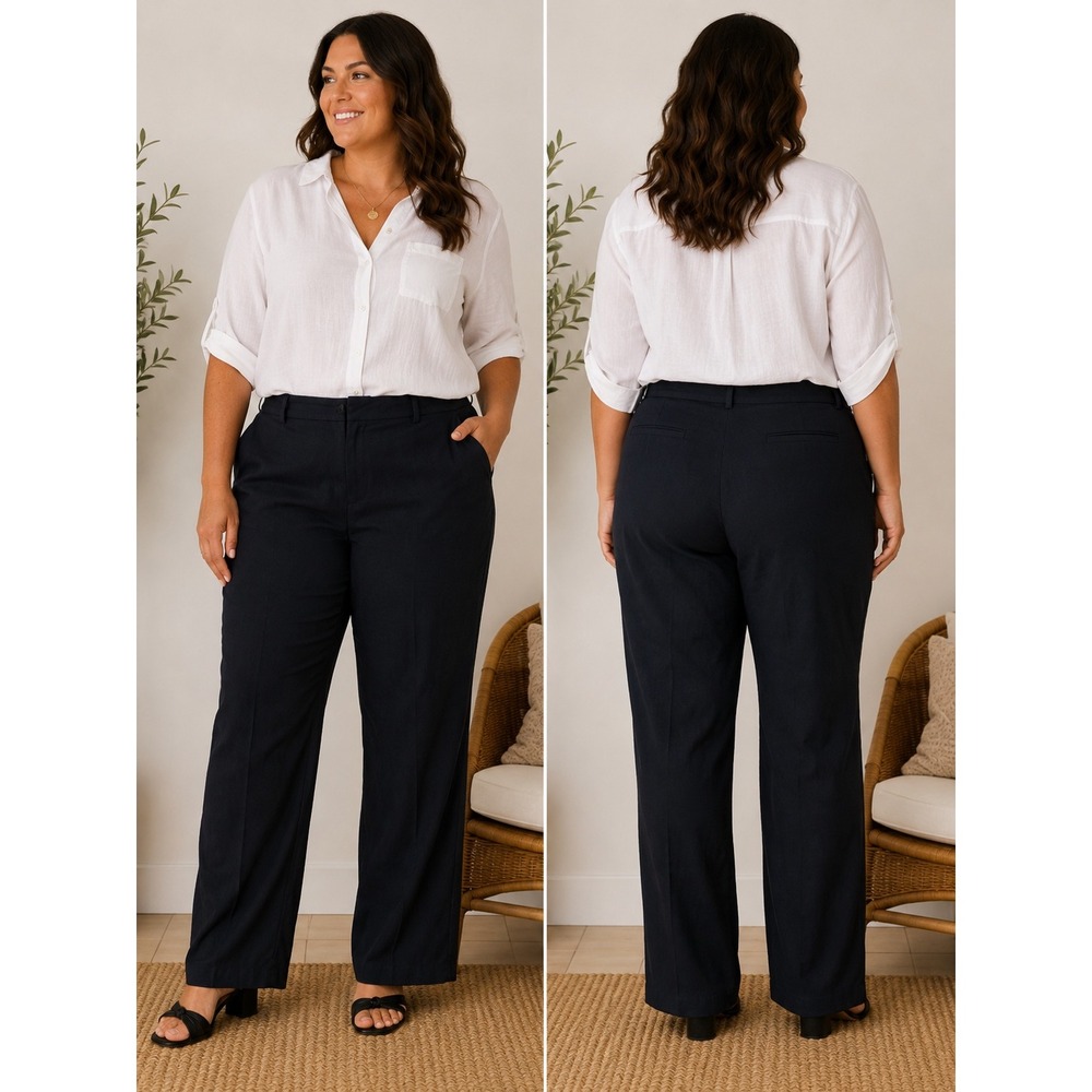 Lauren Ralph Lauren Black Wide-Leg Trousers